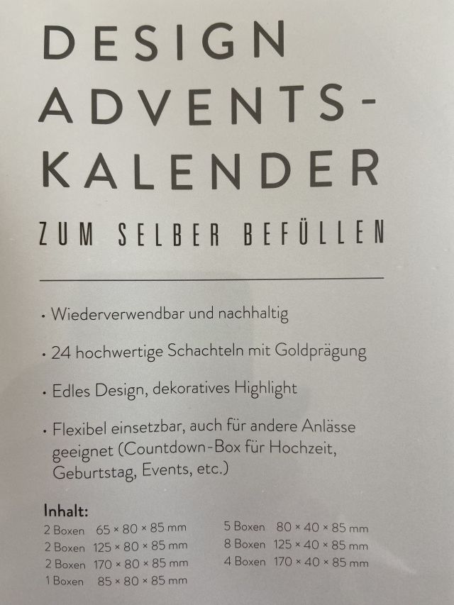 ADVENTSKALENDER 4er Set   ---Versandkosten frei---